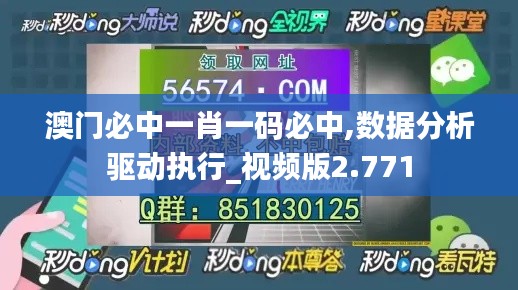 澳门必中一肖一码必中,数据分析驱动执行_视频版2.771