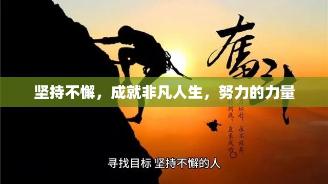 坚持不懈,成就非凡人生,努力的力量