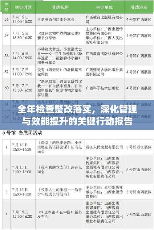 全年检查整改落实,深化管理与效能提升的关键行动报告