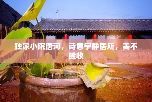 独家小院唐河,诗意宁静居所,美不胜收
