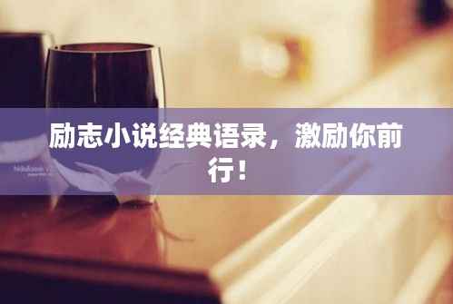 励志小说经典语录,激励你前行!