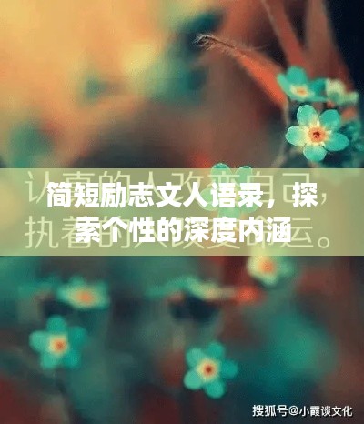 简短励志文人语录,探索个性的深度内涵