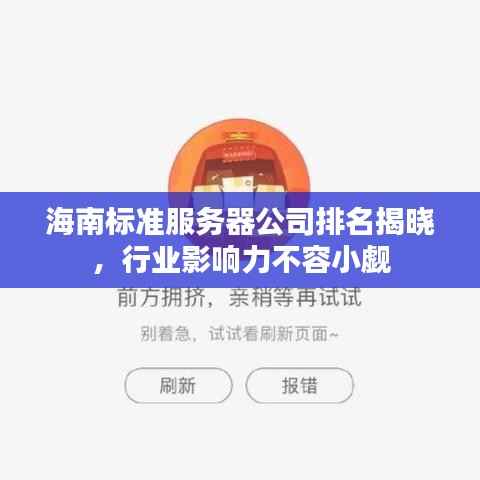 海南标准服务器公司排名揭晓，行业影响力不容小觑